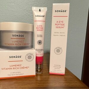 New Sonäge A- Eye Peptide Serum+Lumenez Vitamin Facial Cream Amazon$124 FreeS&H